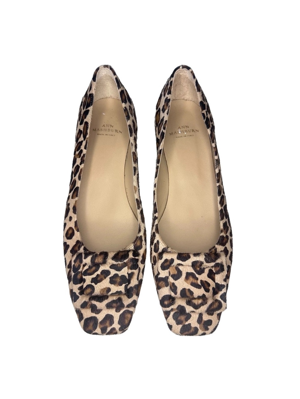 Ann Mashburn Leopard Print calf hair Ballet Flats - Brown
